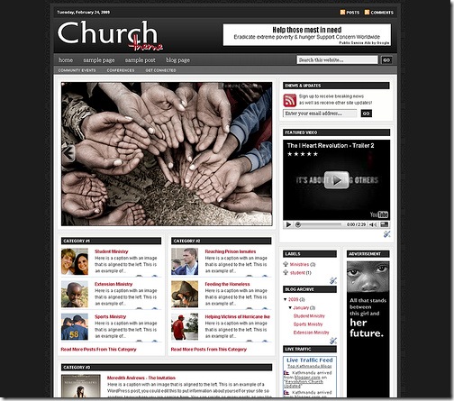 revolution church v2, blogger, blogger模板, blogger杂志样式